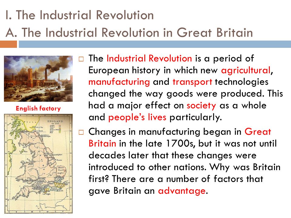 Economic Changes during Industrial Revolution